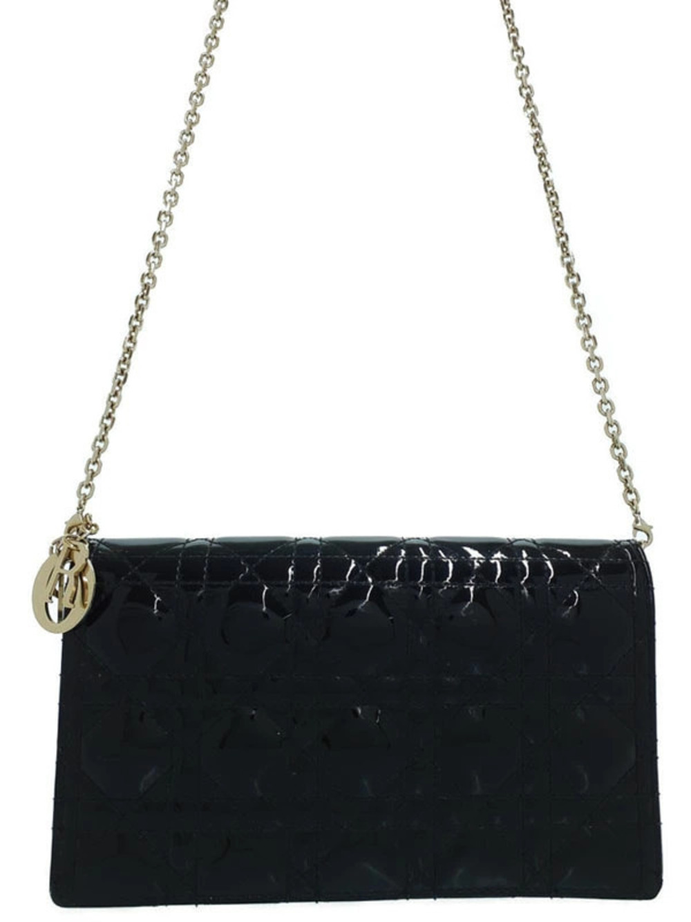 Christian Dior Lady Pouch Clutch Chain Wallet
